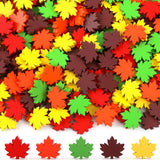 UPINS 300Pcs Fall Maple Leaf Beads, Autumn Wood Beads for Thanksgiving Tiered Tray Garland DIY Crafts Necklace Bracelet Jewelry