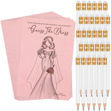 Fulmoon 30 Sets Guess The Dress Bridal Shower Games for Guests Include Wedding Shower Games Cards and Water Soluble Pencils Fun