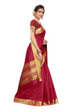 Gosriki Women'S Maroon Color Art Silk Plain Saree With Blouse Piece(Reva-Kerala Maroon_Free Size),Maroon,,B07XXQCCQC