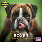 Boxer Calendar 2027 - 16 Month Dog Wall Calendar, Monthly Planner, Large Writing Blocks, Thick No Bleed Paper, Made in USA, Gift