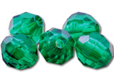 Faceted Acrylic Plastic Beads 200 Pack - Made in USA (Emerald Green, 4mm)