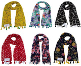 Fusfus WomenS Printed Scarf And Stoles, (Multicolor, Fs10151) Pack Of 6