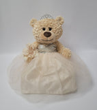 KINNEX COLLECTIONS SINCE 1997 20 Quince Anos Quinceanera Last Doll Teddy Bear with Dress (Centerpiece) ~ ARC16832-34 (Champane)