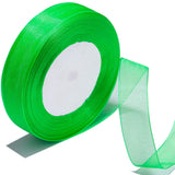 Bsikon 3/4 Inch Sheer Organza Ribbon 50 Yards Green Chiffon Ribbon for Gift Wrapping,Bouquets,Wedding,DIY Craft