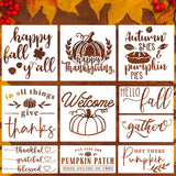 Large Fall Stencils 12Thanksgiving Stencils Pumpkin Stencil for Painting on Wood Fabics Doormats DIY Crafts Decor