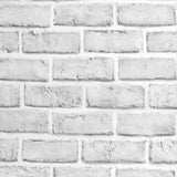 practicalWs White Brick Wallpaper Peel and Stick, Waterproof Self-Adhesive Contact Paper, Faux Stone Wall Paper with 3D Visual E