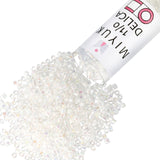 Miyuki Delica Seed Beads - Size 11/0 (1.6 mm), DB0052, Off White AB, 7.2 g, Approx. 1440 Beads, Made in Japan