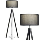Brightech Eden Tripod LED Floor Lamp - Mid Century Dimmable Modern Light for Contemporary Living Rooms - Tall Free Standing Lamp