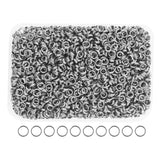 Mandala Crafts 6mm Gunmetal Double Jump Rings for Jewelry Making - 1280 Pcs Small Split Key Rings Set for Crafts, DIY Keychains,