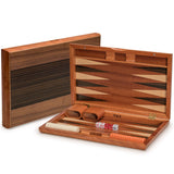 Yellow Mountain Imports Wooden Inlaid Backgammon Game Set, Pasadena - Classic Strategy Board Game Set with Acrylic Playing Piece