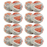 Hombys 8 Pack Giant Chunky Yarn for Crocheting & Knitting - Super Bulky Large Soft Fluffy Tie Dye Plush Fuzzy Mixed Color Thick