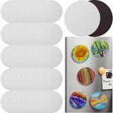 Engrowtic 50 Pcs Magnetic Painting Canvas Panel Mini Canvas Boards for Painting Mini Tile Art for Fridge Locker Art Crafts DIY(2