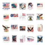 Shejdgart Dtf Transfers Ready to Press - 20 Pcs American 250th Anniversary Iron on Patches for T-Shirts, USA Eagle Iron on Stick
