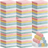 Newwiee 120 Pack Baby Washcloths 9 x 8 Inch Coral Fleece Baby Rags Microfiber Soft Small Towels Absorbent Wash Cloth for Newborn