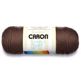 Caron Simply Soft Solids Yarn, 6oz, Gauge 4 Medium, 100% acrylic Brown Machine Wash & Dry