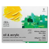 Winsor & Newton Professional Oil & Acrylic Paper Pad, 16 x 20, 10 Sheets, 230gsm, White