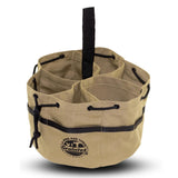 Graintex GB2897 18 Pockets Grab Bag Khaki Color Ripstop Canvas Drawstring Closure, Small Parts Organizer Bag, Parachute Bag for