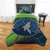 NORTHWEST Minnesota Timberwolves Officially Licensed NBA Comforter Set - Full/Queen & Twin/Twin XL - Soft Bedding with Team Logo