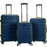 Rockland Melbourne Hardside Expandable Spinner Wheel Luggage, Navy, 3Piece Set (20/24/28)