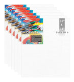 Variety Canvas 10 X 12 Inch Cotton Canvas Board For Painting, 7Oz Primed, Pack Of 6 Piece - White