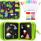 Hitexnetee Erasable Doodle Book Set for Kids, Reusable Magic Drawing Book with Watercolor Pens, Road Trip Car Game Writing and P