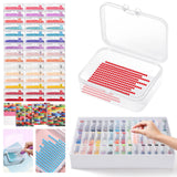 Glotrove Diamond Art Storage Containers Trays, 45pcs Diamond Painting Trays with Lids, 2-in-1 Beads, Gems & Drills Storage and L