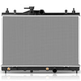 SCITOO Engine Coolant Aluminum Radiator Assembly for 2009-2011 for Nissan for Versa 1.6L 2007-2012 for Nissan for Versa 1.8L; Re