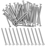 Zonon 50 Pcs 1/4-20 x 4 Hex Head Screw Bolt 18-8 (304) Stainless Steel Hexagon Bolts, Fully Threaded, Plain Finish, External Hex