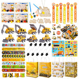 Vanblue 146Pcs Construction Party Favors Birthday Decorations Supplies for Kids,Goodie Bag Stuffers Craft Kits Classroom Rewards