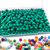 Sunrony 240Pcs 12mm Silicone Beads for Keychain Making, Round Silicone Beads for Pens and Necklace Bracelet Crafts Making(Deep G