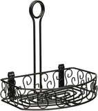 Winco Oblong Condiment Caddy, 8-1/4 x 6-1/4, Black Wire