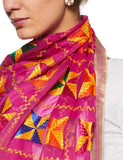 Weavers Villa Women'S Phulkari Dupatta (Pink, 2.25 Mtrs)