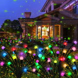 Kohlrabi Solar Garden Lights Outdoor, 6 Pack 60 LED Solar Firefly Lights Waterproof, Sway by Wind, Swaying Light for Yard Patio
