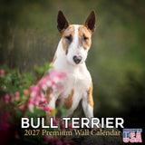Bull Terrier Calendar 2027 - 16 Month Dog Wall Calendar, Monthly Planner, Large Writing Blocks, Thick No Bleed Paper, Made in US