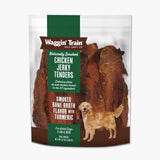 Waggin' Train Smoked Chicken Jerky Tenders with Turmeric and Bone Broth for Dogs - 12 oz. Pouch - Grain Free, High Protein, Limi