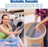 wlich 9PCS Dusters for Cleaning,Extendable Microfiber Duster with Extension Pole Up to 100'',Bendable Washable and Reusable Dusters Kit for Ceiling Fans, High Ceilings,Blinds,Furniture and Cars