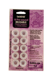 Brother PWB200 Prewound Embroidery Bobbin Thread 10 Piece, White