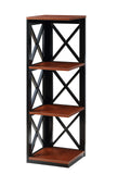 Convenience Concepts Oxford 3 Tier Corner Bookcase, Cherry / Black