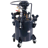 TCP Global 21/2 Gallon 10 Liter Pressure Pot Paint Tank: Heavy Duty Solid Steel, Clamp on Lid with AirPowered Mixing Agitato