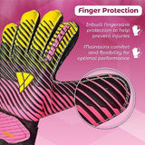 Vizari Saturn F.P. Goalkeeper Gloves W/ Finger Support – Pink/Yellow