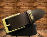 Men Evening, Party, Formal, Casual Brown Genuine Leather Belt ()_205