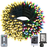 Haili Christmas Lights Outdoor,105FT 300 LED Color Changing Lights with Timer Remote, UL Certified 9 Lighting Modes for House Ch