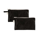 Simple Ecology Organic Cotton Canvas Zipper Toiletry, Cosmetic, Travel, Pencil Pouch - Black