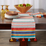 Dii Caliente Collection Kitchen, Table Runner, 13X72, Picante Stripe