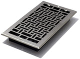 Decor grates AJL612WNKL Oriental Wall Register, 6Inch by 12Inch, Nickel