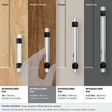 Amerock | Cabinet Pull | Clear/Black Bronze | 6-5/16 Inch (160 Mm) Center To Center | Glacio | 1 Pack | Drawer Pull | Drawer Han