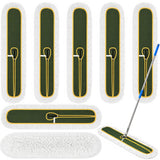 Singhoow 6 Pcs 36 Inch Dust Mop Replacement Head Refill Washable Commercial Industrial Polyester Microfiber Floor Mop Pads for H