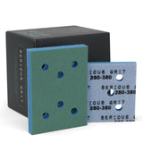 Serious Grit - 3 x 4 Foam Sanding Pads - P220-280 Very Fine Finish Grit - 10mm Medium Density Foam - Hook & Loop Backing - Fits