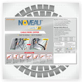 Noveau SafeT 1St Dia30Mm Len1.5 Meter,Metallic Silver | Flexible Cable Organiser With Slider Tool | Cable Hider | Concealer/C