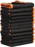 ZENY Moving Blankets 12 Pack, Heavy Duty Packing Blankets Black, 72''x40'' Furniture Moving Pads for Shipping Packing Storage